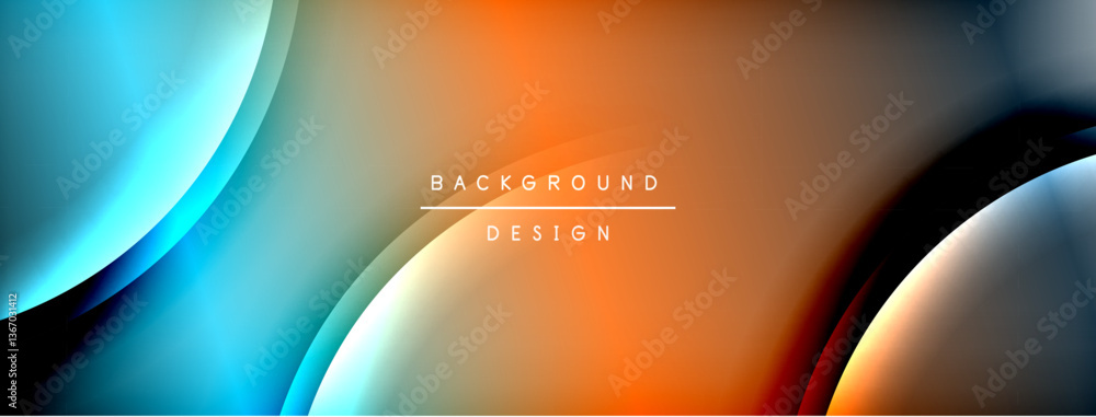 Aufkleber Bright rainbow style color gradient with curve round shape line background. Vector Illustration For Wallpaper, Banner, Illustration, landing page