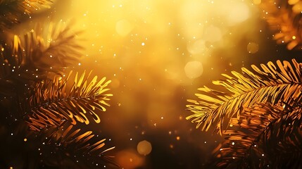 Cozy Autumn Leaves with Soft Golden Sunlight Bokeh Effect