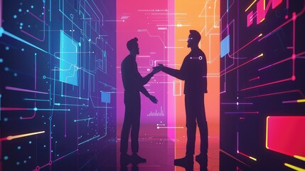 Futuristic Handshake in a Digital World