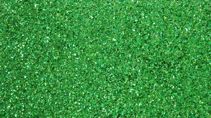 Green glitter st patrick background. Beautiful glowing sparkle green st patrick background