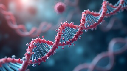 Detailed DNA Structure Illustration for Science and Medical Research Visualization