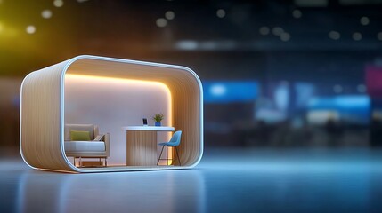 Abstract box futuristic technology digital art