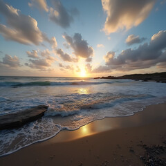 Fototapeta premium sunset on the beach