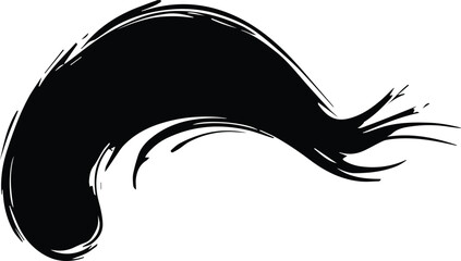 Abstract Grunge Brush Stroke Vector – Black Ink Paint Texture for Design and Illustration