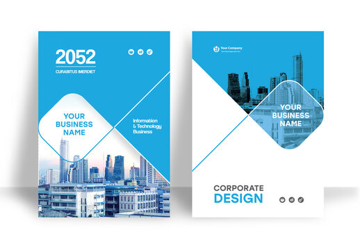 Blue and White Book Cover Layout