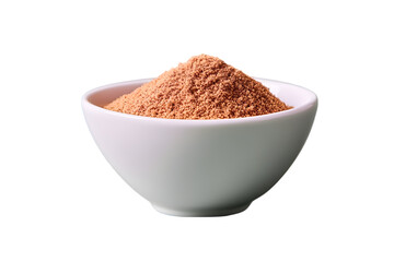 Brown powder in white bowl healthy food ingredient