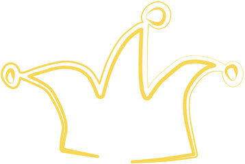 Crown queen or king hand drawn, royal, imperial, monarch