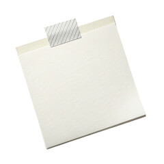 A sticky note with transparent tape