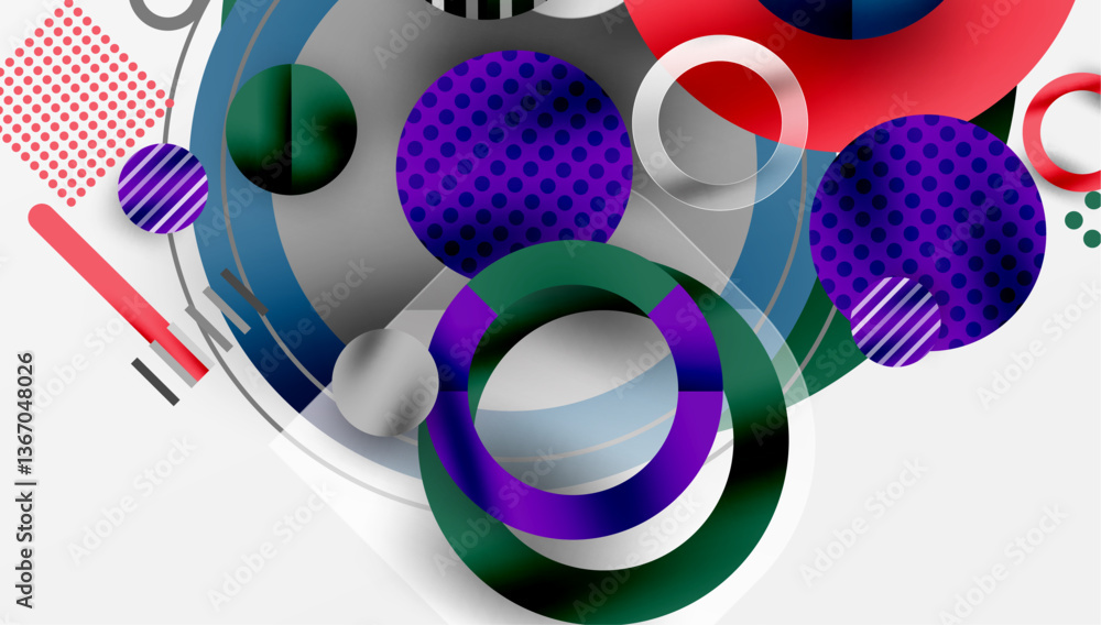Aufkleber abstract background - layered geometric shapes with smooth gradients and transparency