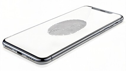 Modern Smartphone with Fingerprint Sensor
