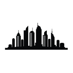 Naklejka premium city skyline vector