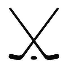 hockey stick and puck