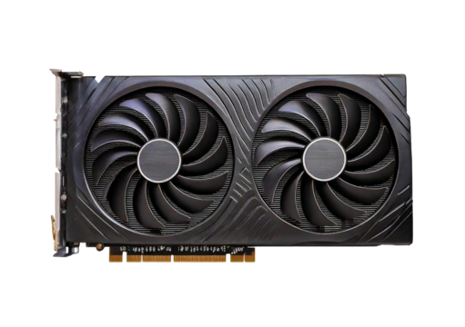 Graphics card isolated on transparent or white background