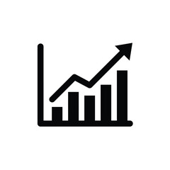 business graph with arrow