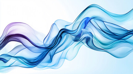 Abstract Blue Purple Waves Flowing Gently Graphic Design Background Smooth Artistic Visualization