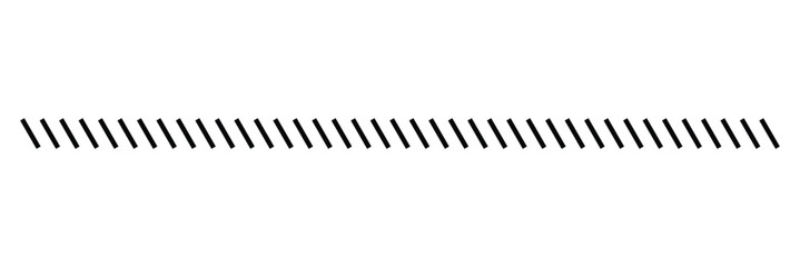 Slash line. Border with diagonal lines. Angle of tilt stripes. Black pattern of footer isolated vector on white&nbsp;background. EPS 10