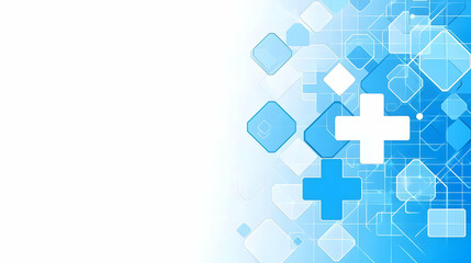 Fototapeta premium Abstract Blue Background with Geometric Shapes and Simple Design Elements
