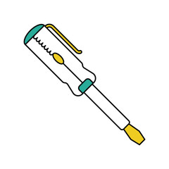 tester lineal color line icon with white background vector stock illustration