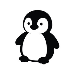 penguin on white