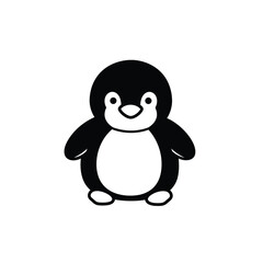 penguin on white