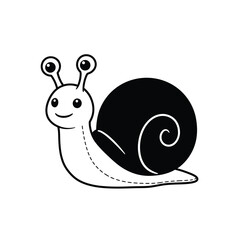 funny snail cartoon