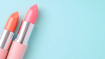 Playful and Modern Cosmetic Branding Concept with Lipsticks
