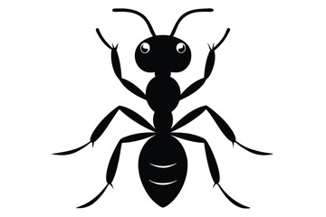 Fototapeta premium Ant black and white icon