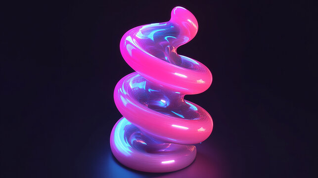 a helical 3d fluid form spiraling