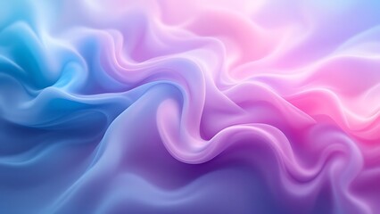 Obraz premium Serene pastel dream, a gentle wave of flowing silk in soft, dreamy hues.