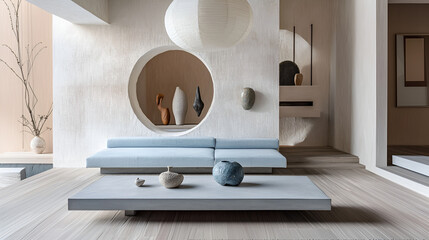 Minimalist Living Room with Natural Elements