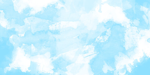 soft and pastel brush painted watercolor stains, Colorful gradient ink colors wet effect blue texture, Ocean blue brush painted painting textured on paper, Aquarelle paint watercolor paper textured.