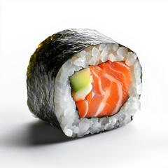 sushi on a white background
