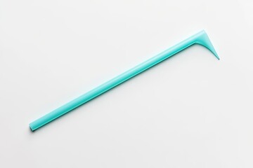Light teal plastic drinking straw (1)
