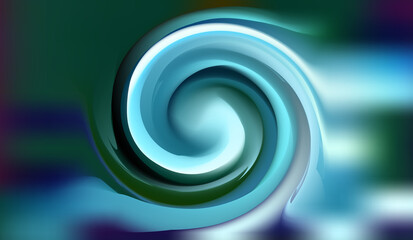 Premium Photo Glowing spiral tunnel with light blue cloud on black sky