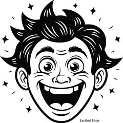 Face Expression Silhouette Vector Art