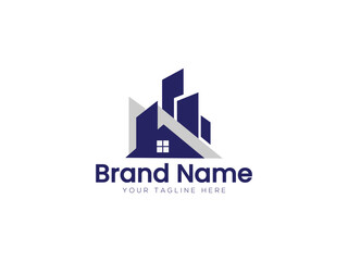 Real estate logo set. Luxury realty logo collection. Building, architecture and construction logo.