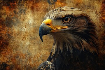 Fototapeta premium Bold American Eagle Soaring in Majestic Display of Freedom and Strength Against a Vibrant Background