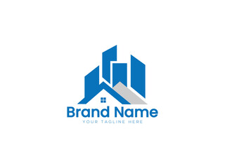 Real estate logo set. Luxury realty logo collection. Building, architecture and construction logo.