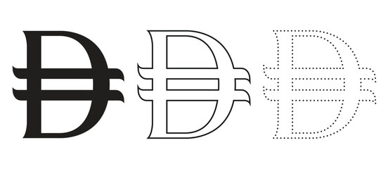 UAE Dirham Logo flat vector illustration