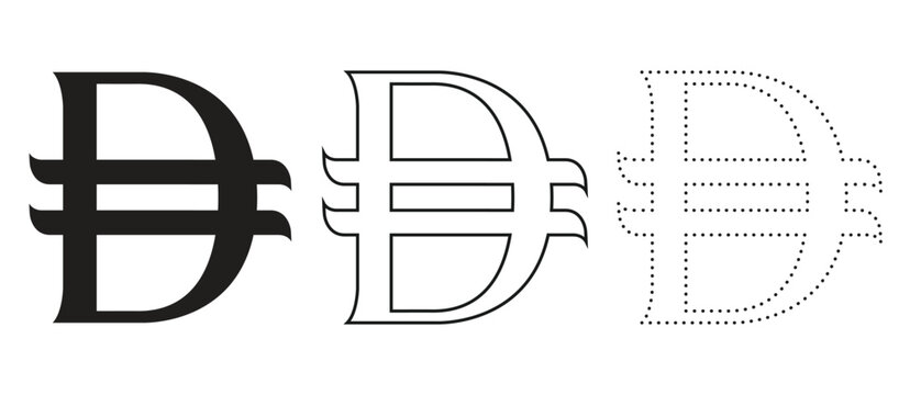 UAE Dirham Logo flat vector illustration