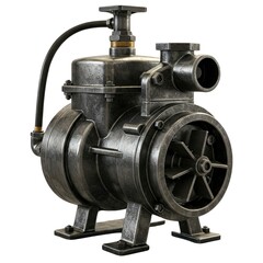old fashioned steam engine, Detailed 3D Model of a Vintage Industrial Pump