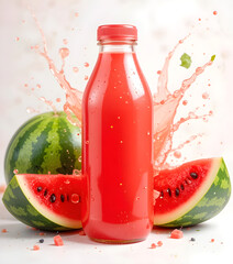 commercial shot of a fresh fruits juice bottle for  health product