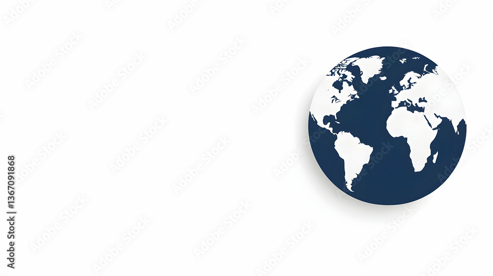 Poster vector globe icon for website address sign in silhouette design