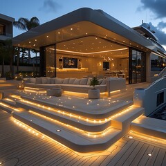 Yacht Deck at Dusk.