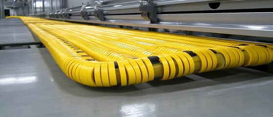 Yellow cable carrier.