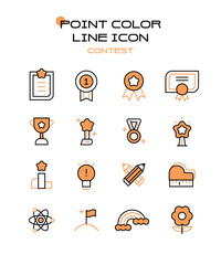 포인트컬러 라인 아이콘 세트 공모전 11
