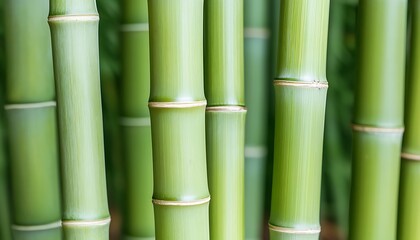 Fototapeta premium Serene Bamboo Grove Greenery Tranquil Natural Environment Fresh Aesthetic Plant Stalks Scenic View