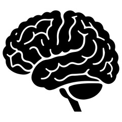 Simple Human Brain silhouette vector Illustration
