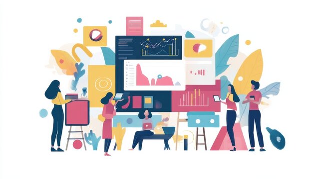 Develop a social media marketing strategy for a brand illustration