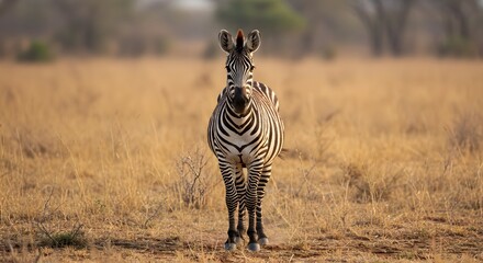 Obraz premium Zebra Standing in the African Savannah